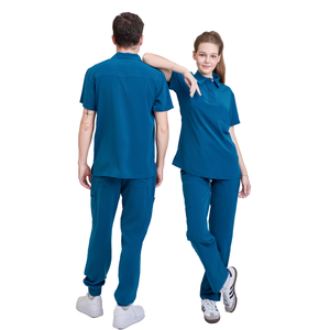 Combinaison de travail en toile de coton/PE/Spandex de qualité supérieure, confortable et pratique, pour salon de beauté, dernier design, fabrication FMF, OEM/ODM - Product Image 1