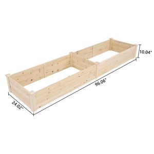 Jardinera de Madera de Doble Rejilla de 234*61*25.5cm, Tipo de Suelo, para Macetas y Plantas - Product Image 4