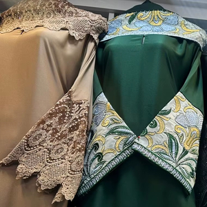 Abaya de Alta Calidad, Estilo Modesto, con Cuentas y Lentejuelas, Manga Larga, Tradicional Musulmana, Hecha a Mano, para Bodas, Transpirable - Product Image 5