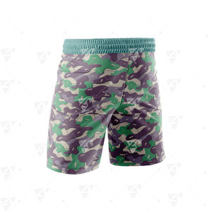 Shorts de Playa Personalizados con Diseño Sublimado, para Hombre, Casuales, de Cintura Media, Lisos, para Natación, Venta al Por Mayor - Product Image 3
