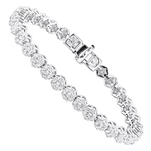 กำไลข้อมือเพชรทรงดอกไม้แบบโรเซตต์ 8.00 กะรัต ได้รับการรับรองจาก IGI ของ EtherStar Jewels สำหรับผู้หญิง ทำจากทองคำแท้ 18K - Product Image 2