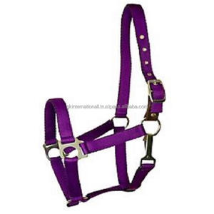 Triple Layer <b>Thick</b> Nylon Halter with Durable Stitching & High Quality Hardware in Three Variant Colors Nylon Horse Racing Halter - Product Image 1