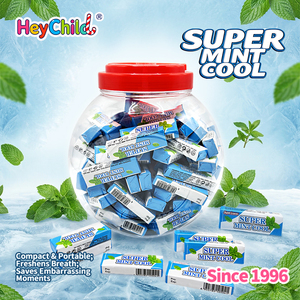 Bonbons en gros personnalisés sous marque privée, <span class=keywords><strong>chewing</strong></span>-<span class=keywords><strong>gum</strong></span> super menthe rafraîchissant, pour une haleine fraîche, emballage portable en pot, collations quotidiennes, OEM/ODM - Product Image 2