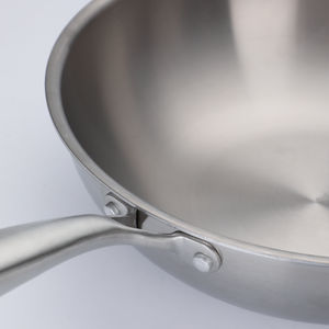 Wok Tradicional Asiático de Primera Calidad para Restaurantes, Hecho a Mano en Acero Inoxidable, Capacidad de 20L, con Mango de Madera, Apto para Lavavajillas - Product Image 6