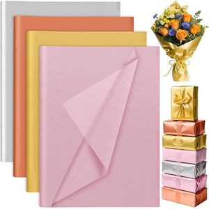 60 Fogli di Carta Velina Metallizzata per Confezioni Regalo di Compleanno, Matrimonio e Holi, Carta da Imballaggio Premium - Product Image 1