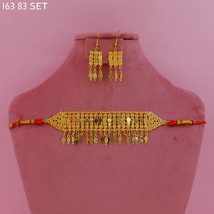 Gold Plated Brass Islamic Religious Jewelry Set for Women-Classic Stylish Design Engagement Wedding <b>Eid</b> Imitation Jewelry Sets - Product Image 6