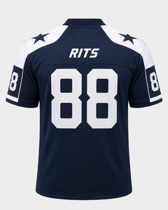 เสื้อฟุตบอลอเมริกัน RITS สำหรับผู้ชาย คอกลม แขนสั้น เบอร์ 88 ชุดทีม ระบายเหงื่อ ป้องกันแบคทีเรีย สายปรับได้ - Product Image 6