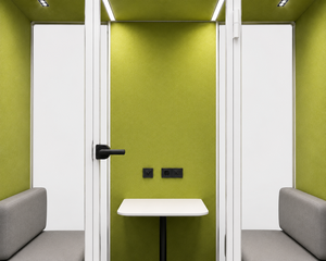 Cabina Acústica de Oficina Moderna y Ecológica de 2 Plazas con Estructura de Aluminio, Iluminación LED y Diseño Independiente para Oficina en Casa u Hotel - Product Image 1