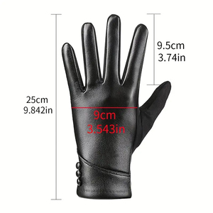 Guantes de Cuero de Alta Calidad para Deportes de Invierno y Conducción, Disponibles en Todos los Tamaños para Uso Casual - Product Image 2