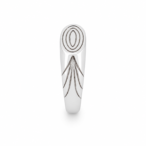 925 Sterling <b>Silver</b> Engraved Oval Band <b>Ring</b> for <b>Men</b> Minimalist Daily Wear Wedding Gift High Polish Finish - Product Image 4