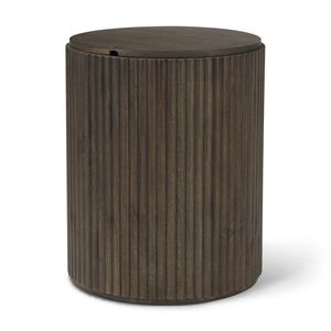Mesa de Centro Moderna de Madera Acanalada con Espacio de Almacenamiento - Product Image 1