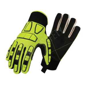 Gants de sécurité en cuir synthétique de qualité supérieure, résistants aux chocs, à l'huile et au gaz - pour travaux de perçage industriels et utilisation mécanique - Product Image 1