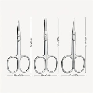 กรรไกรตัดขนสแตนเลสสำหรับกำจัดขนและตกแต่งขนจมูก คิ้ว และขนบริเวณใบหน้า สำหรับการดูแลส่วนบุคคล - Product Image 4