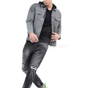 QURILL INDUSTRY Winter Casual Button Front Long Sleeve <b>Men</b> <b>Denim</b> <b>Jacket</b> 100% Cotton Blend Regular Fit Breathable Windproof High - Product Image 5