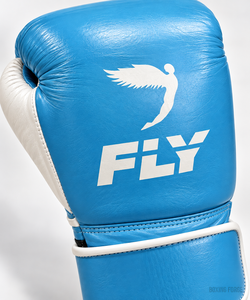 Guantes de Boxeo Fly Blue de Cuero Vacuno con Cierre de Velcro, Equipo de Entrenamiento para Adultos, Diseño Ligero - Product Image 4