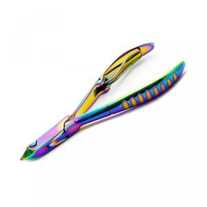 Morje Coupe-ongles chirurgical en acier inoxydable Rainbow 12,5 mm, à mâchoires biseautées, ouverture large, lame courbée, pointe acérée, durable, nouveau modèle - Product Image 1