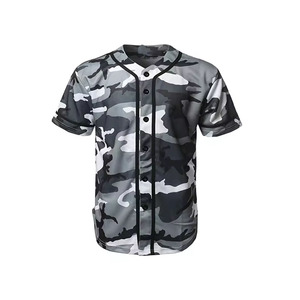 Uniforme de Béisbol para Hombre, Camiseta de Camuflaje, Pantalones Grises, Sublimado, Absorbente de Humedad, Corte Regular, para Todas las Temporadas - Product Image 3
