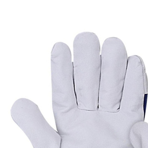 Leather Work <b>Gloves</b> Real Leather Working <b>Gloves</b> Reinforced Palm, Split Grade, A Leather, Cotton Lining, Wide Safety Cuff - Product Image 4