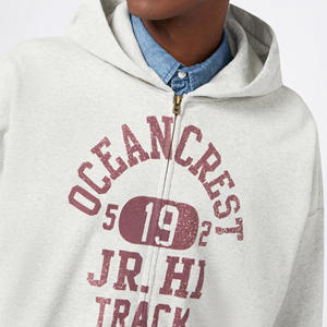 Nouvelle Tendance Automne – Sweat à Capuche Zippé en Jersey de Coton Lourd 360g pour Homme avec Impression par Sublimation Personnalisée et Lavage Vintage - Product Image 2