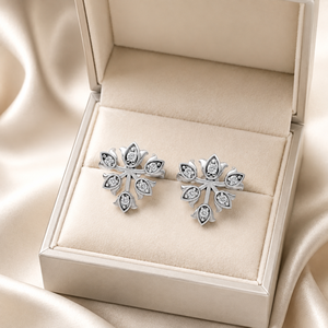 Trendy 925 Sterling Silver Floral <b>Moissanite</b> Gold Plated Stud <b>Earrings</b> Women Elegant Flower Design Luxury Fashion Jewelry Gift - Product Image 6
