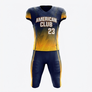 Uniforme de football américain durable pour l'extérieur, taille plus, logo personnalisé, construction robuste, tissu respirant, antibactérien, séchage rapide - Product Image 1