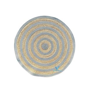 Trending Vintage <b>Rug</b> Handmade Seagrass Water Hyacinth Woven Natural Fiber <b>Rustic</b> Boho Farmhouse Floor Home Decoration - Product Image 3
