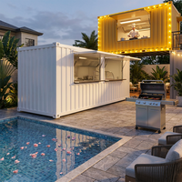 Conteneur de cuisine transportable, conteneur de restaurant, conversion entièrement équipée pour café, restaurants de restauration rapide, boutiques de barbecue