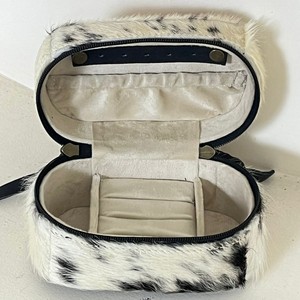 Handcrafted Mini Zipper Portable Cowhide Leather Jewelry Case <b>Tooled</b> Floral Pattern Western Style Travel Organizer Gift <b>Box</b> - Product Image 6