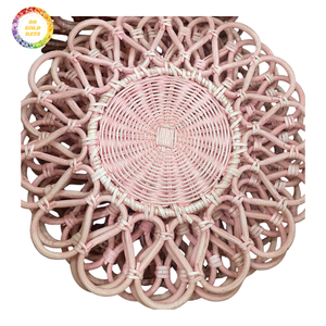 Plato de ratán redondo tejido a mano para decoración de mesa de comedor, suministro al por mayor - Product Image 1