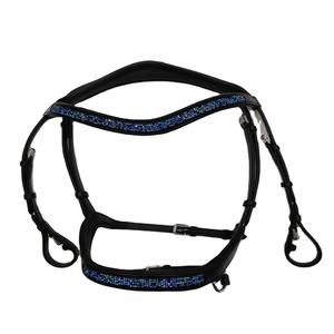 Brida de Cuero Negro Ecuestre de Alta Calidad Rub International, Riendas Suaves Color Caramelo para Carreras, Estilo Occidental de Lujo - Product Image 2