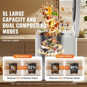 "Smart 5L <b>Electric</b> Indoor Countertop Kitchen Food Recycler 2 Modes <b>Compost</b> Machine for Kitchen Waste" - Product Image 2