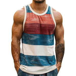 Camisetas sin mangas de algodón para hombre al por mayor, camisetas deportivas que absorben la humedad para entrenamiento, venta al por mayor - Product Image 4