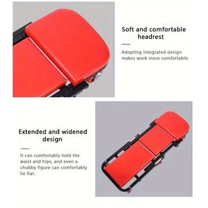 Sedile Girevole Regolabile 3-in-1 da 36 Pollici, Capacità 450 Libbre, 6 Ruote, Pieghevole, con Freno, per Riparazioni Auto - Product Image 6