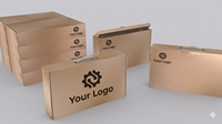 Caja de Embalaje para Portátil, Resistente, Corrugada, Rígida, Estilo Carpeta, Hecha con Materiales Reciclados Ecológicos, con Cierre Magnético y Grabado