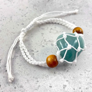 Handmade Macrame Crystal <b>Bracelet</b> <b>Set</b> Natural Stone Amethyst Rose Quartz Adjustable Boho Jewelry for Women - Product Image 2