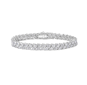 Bracelet tennis diamant au design unique, finition polie, bijou tendance pour le quotidien et les cadeaux, disponible à la vente - Product Image 2
