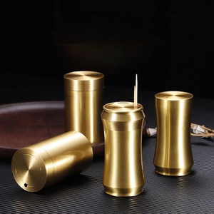 Artesanía: Juego de 4 Porta Palillos de Latón, Botella de Almacenamiento, Nuevo Producto en Oferta, Muy Solicitado - Product Image 1