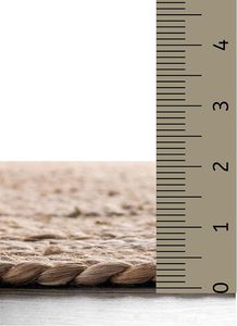 Eco-friendly Round braided Jute Rug Made from Natural Jute Round <b>Mats</b> Scalloped Fibers for Modern Home Designs - Product Image 2