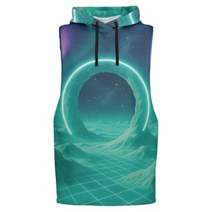 Comfortable Sublimation Sleeveless Hoodie 100% Cotton Polyester Sublimation Hoodie Sustainable Hoodie - Product Image 4