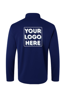 Men's Navy Long Sleeve Polo Shirt Custom Logo Print Breathable Cotton Workwear Uniform Work Polo Shirts Personalized Polyester - Product Image 3