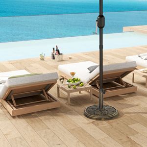 Base de parasol d'extérieur en résine de 26 lb pour poteaux de 1,3'/1,5'/1,9' – Support durable pour parasols de patio - Product Image 3