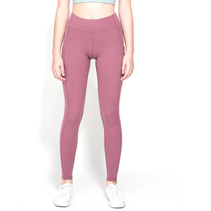 Leggings Deportivos para Mujer, Transpirables, Tejidos, de Cintura Media, Elásticos, con Logotipo Personalizado, Bolsillos, Spandex/Poliéster, Secado Rápido, Ecológicos - Product Image 1