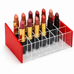 Clear Acrylic Lipstick Organiser Display <b>Stand</b> Makeup Storage Holder for Beauty Counter Cosmetic Shop Retail Display Wholesale - Product Image 4
