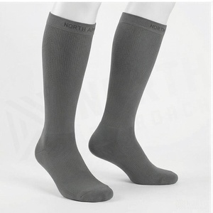 NORTH APPROACH <b>Knee</b> <b>High</b> <b>Socks</b> Gray Breathable Running <b>Socks</b> for Adults Autumn Season - Product Image 3