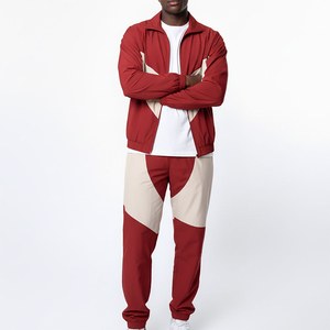 Fabricant OEM, conception de logo personnalisé, vente en gros, survêtements coupe-vent unis grande taille pour l'hiver, 100% polyester, deux pièces - Product Image 1