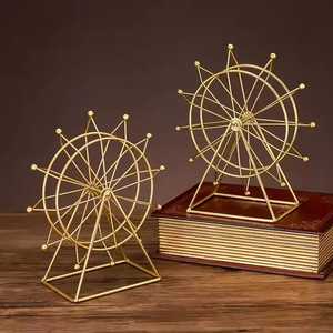 Abstract Gold Metal Arching Spiral Sculpture Geometric Ribbon Loop Figurine Modern Living Room Coffee Table Centerpiece - Product Image 6