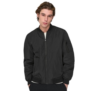Chaqueta de poliéster para hombre de seguridad de tendencia superior a prueba de viento abrigo informal de manga larga diseño sin cuello chaquetas de bombardero de béisbol Multi - Product Image 6
