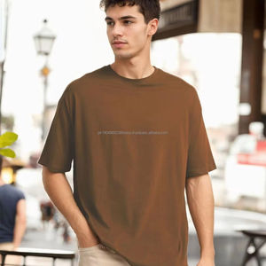 Camiseta de Algodón Orgánico de Manga Corta para Hombre, Corte Regular, Diseño Sólido, Lavada, con Logotipo Personalizado OEM - Product Image 1