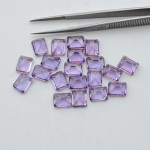 AAA Grade 10x14mm Naturel Brésil Améthyste Facettes Octogone Coupe Lâche Semi-Précieuse Gemme Anneau Fournisseur Régulier - Product Image 3