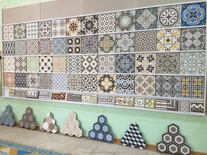 Vente en gros d'usine au Vietnam de ciment de style marocain ressemblant à de la céramique émaillée Mosaïque pour mur et sol Carreaux de ciment 3d - Product Image 4